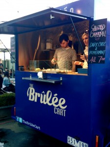 New truck on the block, The Brulee Cart sold more than 400 creme brulees on debut
