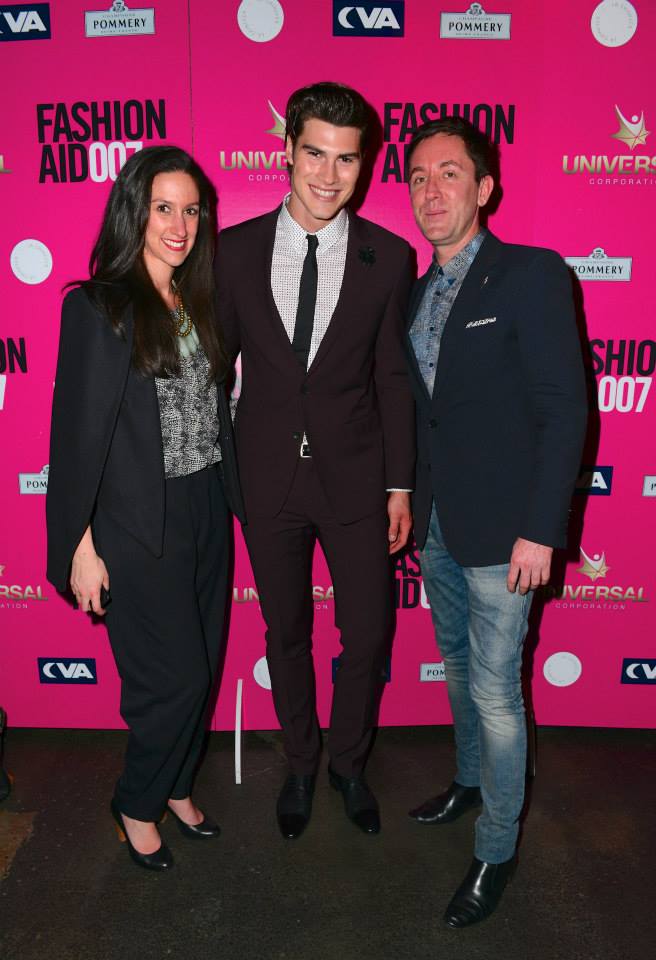 Cassie Callegher - Calibre, Justin Lacko - the male Face of MSFW & Ty Henschke - Head Designer at Calibre | Photo: Fashion Aid / Robert Anthony Photography