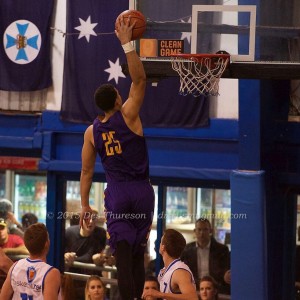 LSU's Ben Simmons soars for a dunk. Photo: Des Thureson