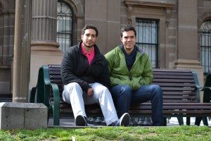 Miguel (left) and Alejandro (right) are brothers visiting from the USA.