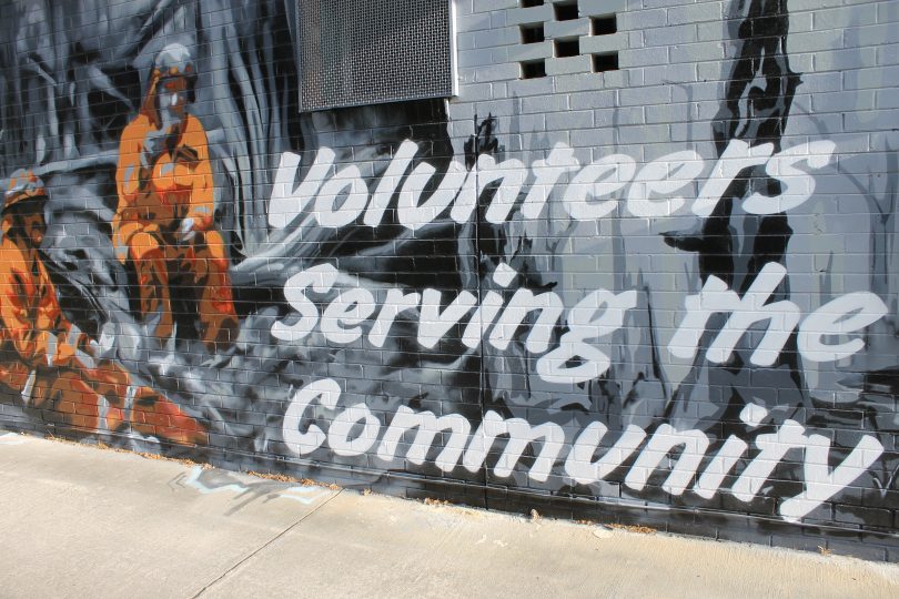 A mural at the Upper Ferntree Gully Fire Station.